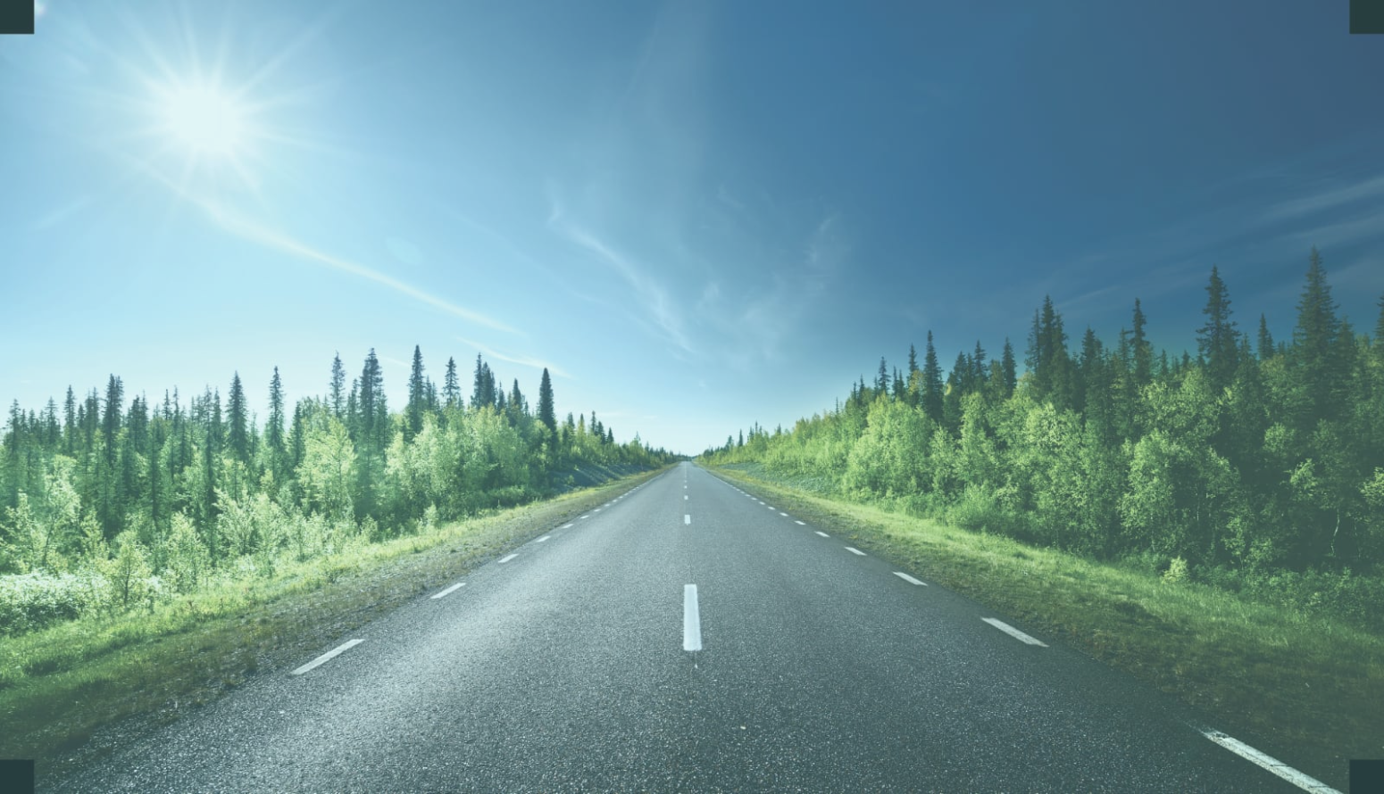 Straight road in Sweden