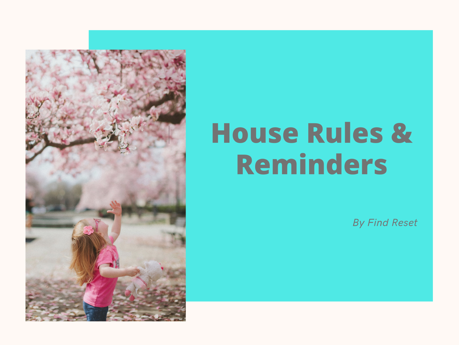 Copy of Copy of Copy of Pink and Cream Basic Presentation Template (1) Picture of a small girl trying to reach flowers