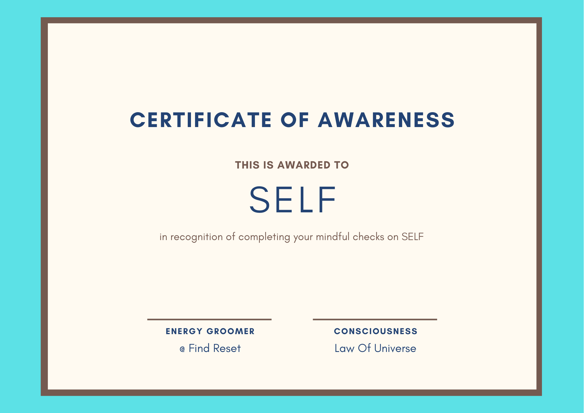 Pic of certificate of awareness
